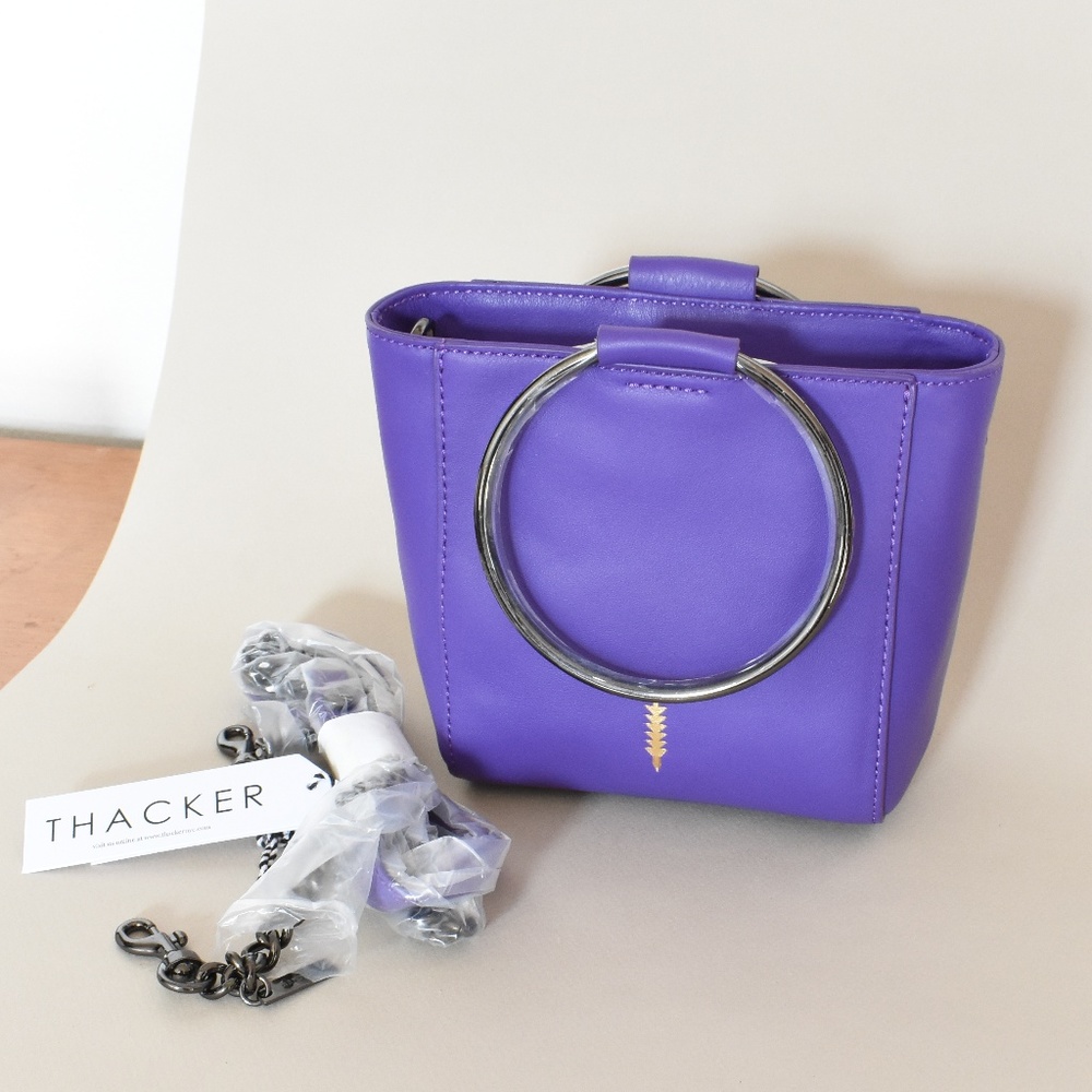 (NWT) Purple Ultraviolet Mini Bucket Bag Thacker